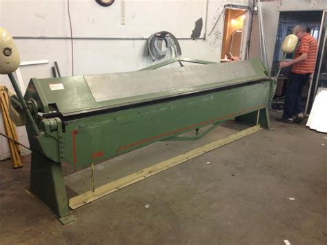 10 gauge sheet metal brake|10 foot metal brake used.